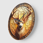 Hirschkopf Nah Große Wanduhr (Winkel)