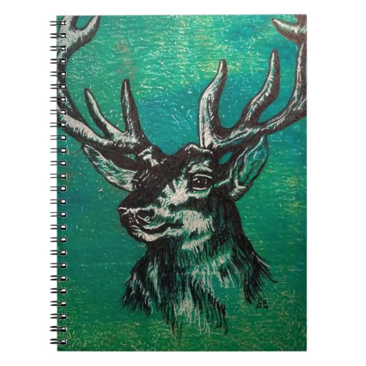 Hirschkopf Notizblock (Vorderseite)
