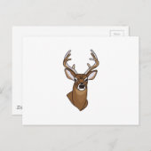 Hirschkopf Postkarte (Vorne/Hinten)
