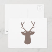 Hirschkopf Postkarte (Vorne/Hinten)