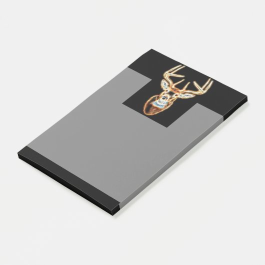 Hirschkopf reiner Energie Geist Post-it Klebezettel (angewinkelt)