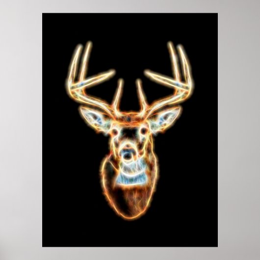 Hirschkopf reiner Energie Geist Poster (Vorne)