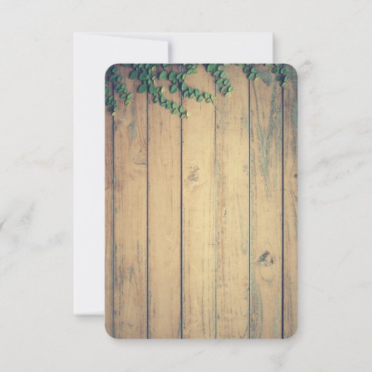 Hirschkopf - Rot Kariert Rustikal Save the Date (Rückseite)