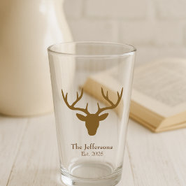 Hirschkopf rustikaler Charme Glas