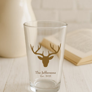 Hirschkopf rustikaler Charme Glas