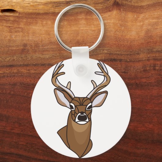 Hirschkopf Schlüsselanhänger (Vorderseite)