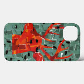 Hirschkopf-Silhouette-Mosaik Case-Mate iPhone Hülle (Rückseite (Horizontal))