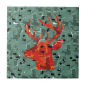 Hirschkopf-Silhouette-Mosaik Fliese (Vorderseite)