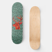 Hirschkopf-Silhouette-Mosaik Skateboard (Vorderseite)