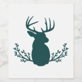 Hirschkopf Weinetikett (Einzelnes Label)