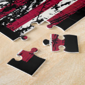 Hirschkopfschädel Jagd Amerikanische Flagge Puzzle (Seite)