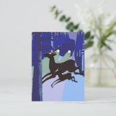 Hirschkreuzung, Vintager Stil Postkarte (Stehend Vorderseite)