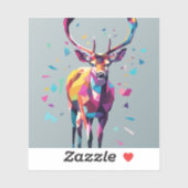 Hirschkunst Pop Aufkleber (Blatt)