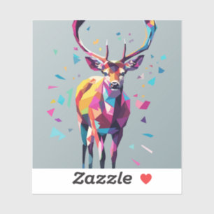 Hirschkunst Pop Aufkleber