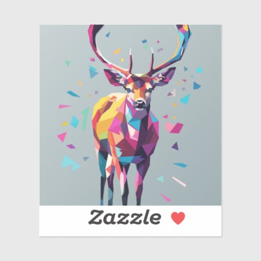 Hirschkunst Pop Aufkleber (Blatt)