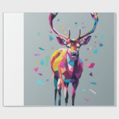 Hirschkunst Pop Geschenkpapier (Flach)