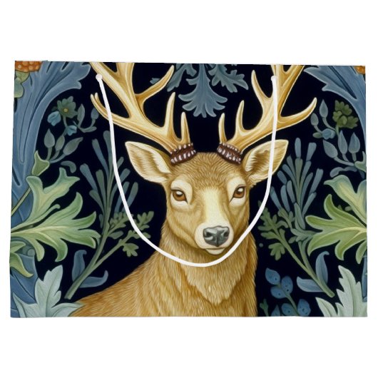 Hirschkunstnouveau Große Geschenktüte (Rückseite)