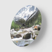 Hirschkunstuhr Runde Wanduhr (Winkel)