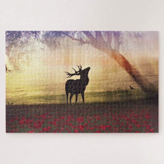 Hirschlandschaft Puzzle (Horizontal)