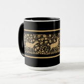 Hirschlaubfries aus der viktorianischen Ära Tasse (Vorderseite Links)