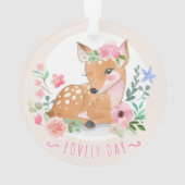 Hirschliebhaber Tag draußen unter wunderschönen Bl Ornament (Rückseite)