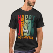 Hirschmädchen Jungs Retro Stil Halloween Abendesse T-Shirt (Vorderseite)