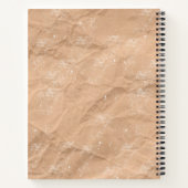 Hirschmongramm gestörte rustikal-braune Kraft-Sket Notizblock (Rückseite)