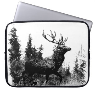 Hirschmotiv im Vintage-Stil Laptopschutzhülle
