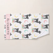 Hirschmuster, Baby Deer, Boho, Blume, Ihr Name Badhandtuch Set (Handtuch)