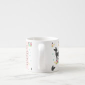Hirschmuster, Baby Deer, Boho, Blume, Ihr Name Espressotasse (Rückseite)