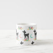 Hirschmuster, Baby Deer, Boho, Blume, Ihr Name Espressotasse (Vorderseite)
