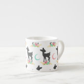 Hirschmuster, Baby Deer, Boho, Blume, Ihr Name Espressotasse (Vorderseite Rechts)