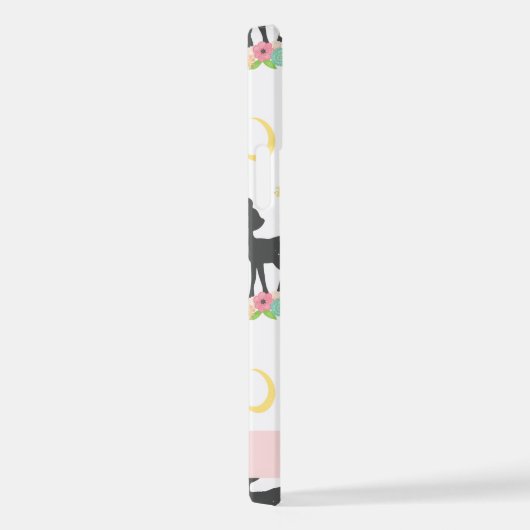 Hirschmuster, Baby Deer, Boho, Blume, Ihr Name iPhone Hülle (Rechte Seite)