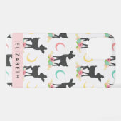 Hirschmuster, Baby Deer, Boho, Blume, Ihr Name iPhone Hülle (Rückseite (Horizontal))