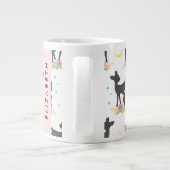 Hirschmuster, Baby Deer, Boho, Blume, Ihr Name Jumbo-Tasse (Rückseite)