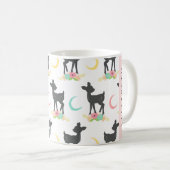 Hirschmuster, Baby Deer, Boho, Blume, Ihr Name Kaffeetasse (VorderseiteRechts)