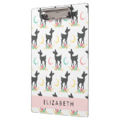 Hirschmuster, Baby Deer, Boho, Blume, Ihr Name Klemmbrett (Links)
