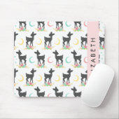 Hirschmuster, Baby Deer, Boho, Blume, Ihr Name Mousepad (Mit Mouse)