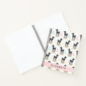 Hirschmuster, Baby Deer, Boho, Blume, Ihr Name Notizblock (Innenseite)