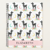 Hirschmuster, Baby Deer, Boho, Blume, Ihr Name Planer (Vorderseite)