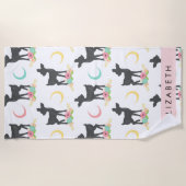 Hirschmuster, Baby Deer, Boho, Blume, Ihr Name Strandtuch (Vorderseite)