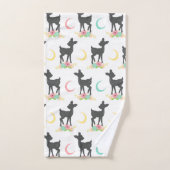 Hirschmuster, Baby Deer, Boho, Blume, Mond Badhandtuch Set (Handtuch)