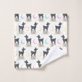 Hirschmuster, Baby Deer, Boho, Blume, Mond Badhandtuch Set (Waschlappen)