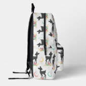Hirschmuster, Baby Deer, Boho, Blume, Mond Bedruckter Rucksack (Links)