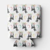 Hirschmuster, Baby Deer, Boho, Blume, Mond Dosenkühler (Rückseite)