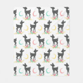 Hirschmuster, Baby Deer, Boho, Blume, Mond Fleecedecke (Vorderseite)