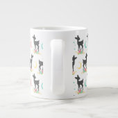 Hirschmuster, Baby Deer, Boho, Blume, Mond Jumbo-Tasse (Rückseite)