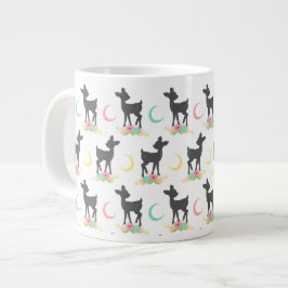 Hirschmuster, Baby Deer, Boho, Blume, Mond Jumbo-Tasse