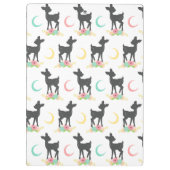 Hirschmuster, Baby Deer, Boho, Blume, Mond Klemmbrett (Rückseite)