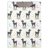 Hirschmuster, Baby Deer, Boho, Blume, Mond Klemmbrett (Vorderseite)